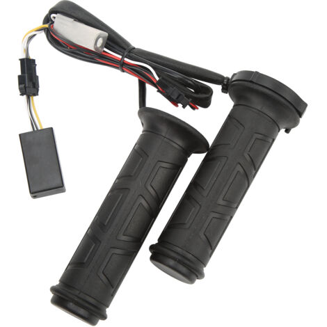Puños calefactables para motocicleta de 12 V CC y 15 W- Regulador de temperatura eléctrico de 35 W para manillares de 22 mm en motocicletas y vehículos todo terreno. (1/5)
