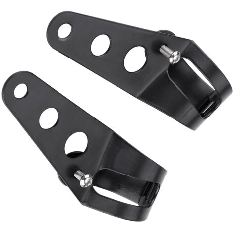 Kit de montaje de faros para motocicleta de 35-43 mm, soporte negro para tubo de manillar para chopper/cafe racer.