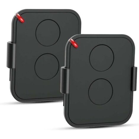 Juego de 2 mandos a distancia para puertas de garaje, 433,92 MHz, compatible con ON2E, ON4E, ON1E (código variable), 2 canales. (1/5)