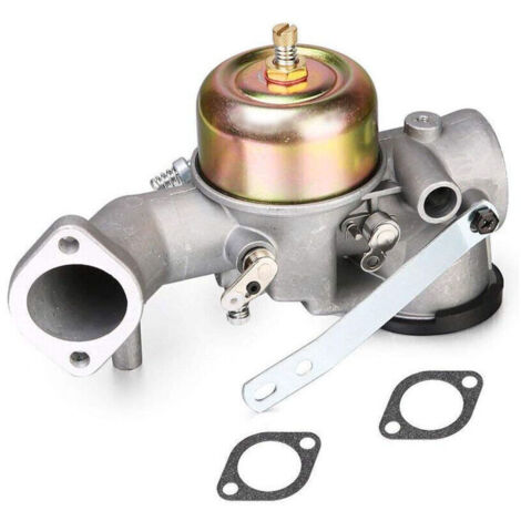 Carburador de repuesto con junta para motores de 12 CV - Compatible con los números de pieza 491026, 281707, 490499, 281702 - Metal, 17,5 x 5,7 cm - Fácil instalación (1/5)