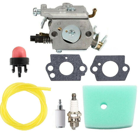 Carburador para motosierra - Compatible con Husqvarna 223L 223R 323RJ 325RJX 326RJX - Conjunto de carburador con bujía, filtro y manguera de combustible - Metal de alta calidad - Reemplaza a Zama C1Q- (1/5)