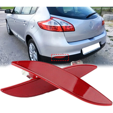 Aplicable a los modelos Renault Megane MK3 2008-2013, panel de luz reflectora del parachoques trasero 265650004 en ambos lados. (1/5)