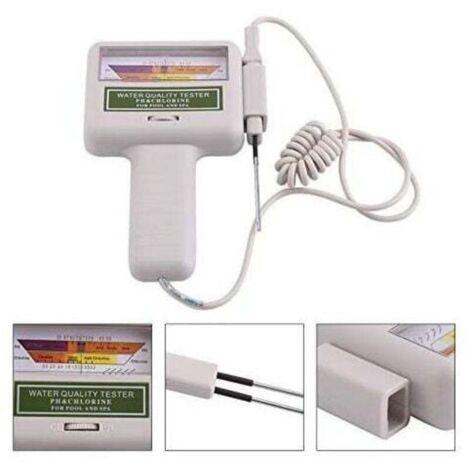 Analizador de agua para piscinas y spas  Analizador digital de pH y cloro  Pantalla LCD grande  Portátil y sin productos químicos