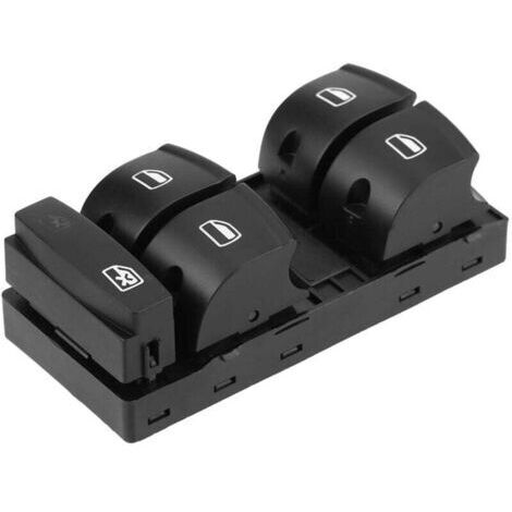 Interruptor de elevalunas eléctrico negro [Plástico, 4F0959851A] para Audi A3/A6/Q7 - 1 unidad (1/5)
