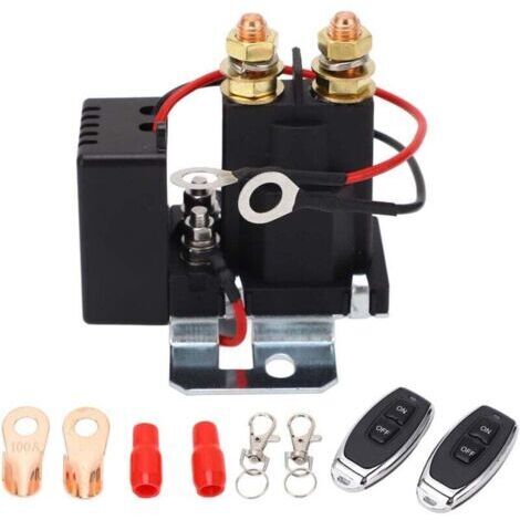 Relé de control remoto impermeable de 12 V y 500 A – ABS y latón – Alta conductividad (1/5)
