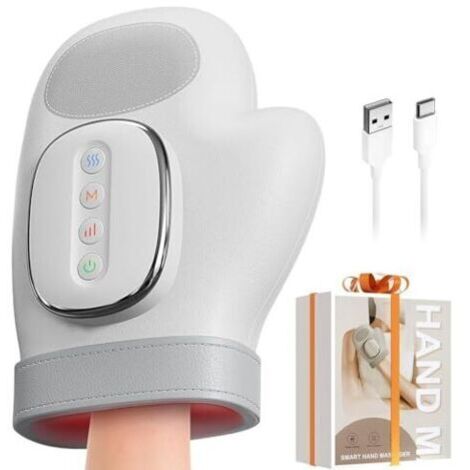 Masajeador de manos térmico inteligente con compresión Shiatsu y 13 cojines de aire. (1/5)