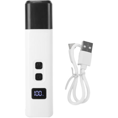 Lima de uñas para perros recargable por USB con luz LED integrada, silenciosa y multifuncional - Blanca (1/5)