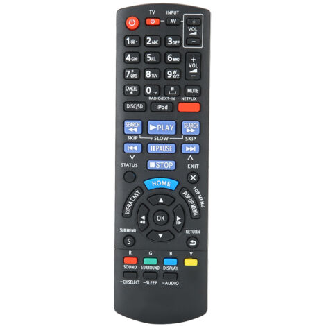 Mando de control de reemplazo negro N2QAYB000629 para TV LCD, videograbadora y DVD (1/5)