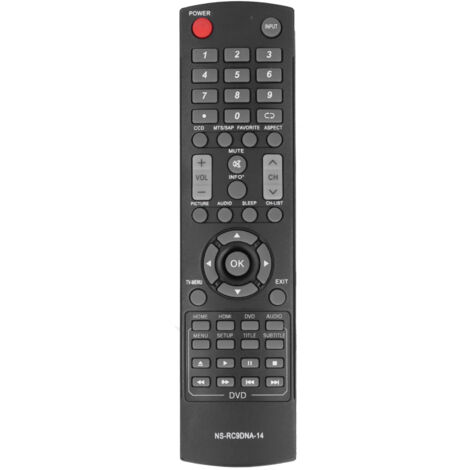 Mando a distancia de repuesto NSRC9DNA14 negro para televisor LCD INSIGNIA NS20ED310NA15 (1/5)