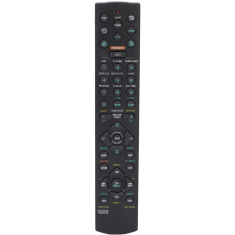 Mando a distancia para receptor AV compatible con modelos HTR 5230RDS, YHT 17, YHT 33, HTR 5240 RX, V496, YHT 23, HTR 5230, HTR 5240S, RAV203 y V473170US. (1/5)