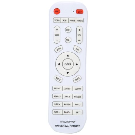 Mando a distancia blanco para proyector reemplazo universal Mando a distancia blanco para proyector reemplazo universal (1/5)