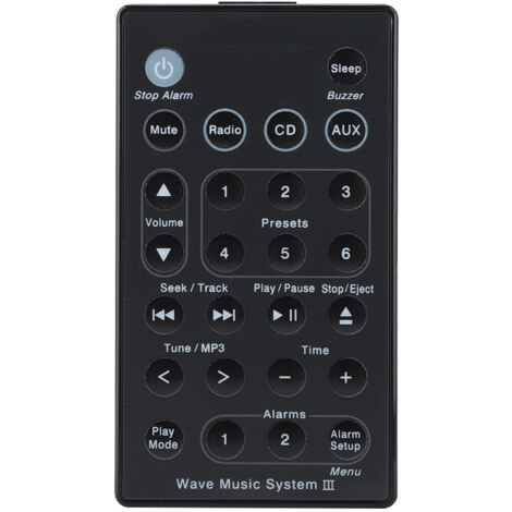 Mando a distancia multifunción para el sistema de audio B7 Wave con soporte para radio y CD. (1/5)