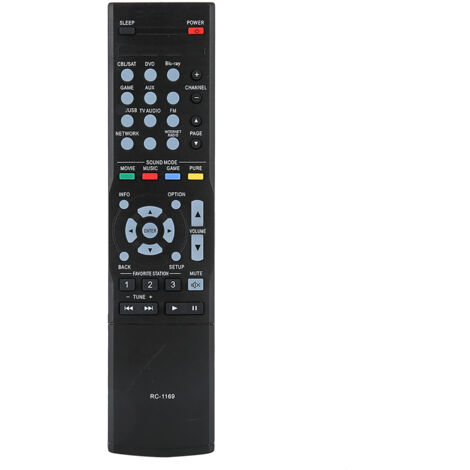 Mando a distancia de repuesto DENON RC-1169 para amplificador, fabricado en ABS negro resistente. (1/5)