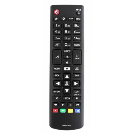 Mando a distancia inalámbrico universal para televisores inteligentes HD, LED y digitales (negro) (1/5)