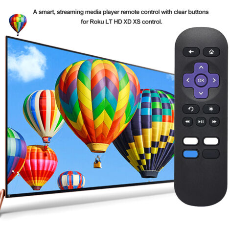 Control remoto inteligente sin cables infrarrojo de repuesto para Roku Streaming 1 2 3 4 LT HD XD XS Negro (1/5)