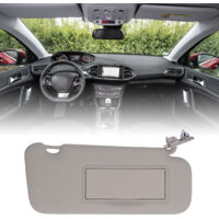 Par de parasoles grises de ABS para Peugeot 308 (2011-2016) y 408 (2010-2014).