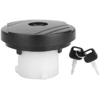 Tapón de combustible negro de ABS con 2 llaves - Compatible con FORD TRANSIT MK6/MK7 (4411620)