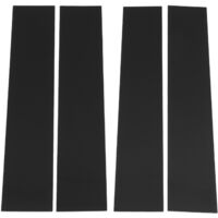Kit de decoración de ventanas de policarbonato negro brillante de 4 piezas para Supercab Extended 2004-2014
