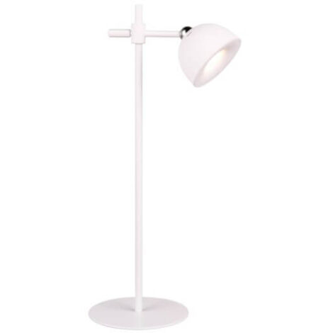 REALITY LEUCHTEN MAXIMA R57791101 LAMPE DE TABLE LED À BATTERIE EN MÉTAL BLANC MAT AVEC 4 LED 3 W TACTILES AVEC PIED, FIXATION M (1/3)