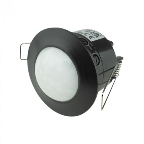 Détecteur de mouvement plafond encastré PIR 600W noir – Angle de détection 360° – Portée jusqu'à 6 m – Temporisation réglable 10 s à 7 min – Ecolight (1/4)