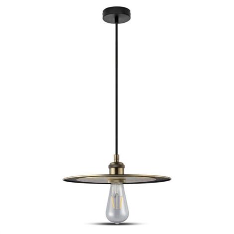 Suspension laiton noir métal E27 V-TAC VT-7777 Ø30 (1/5)