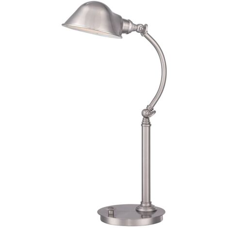 Elstead - Lampe de bureau à 7 ampoules DEL, nickel brossé (1/5)