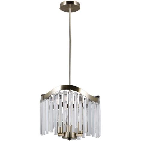 Italux Sabrig - Suspension Stylisée Bronze Antique 3 Lumières, E14 (1/3)