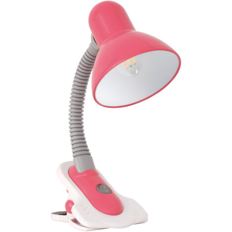Lampe de bureau rose – Bras réglable – Pince – 360° – E27 – Kanlux SUZI (1/5)