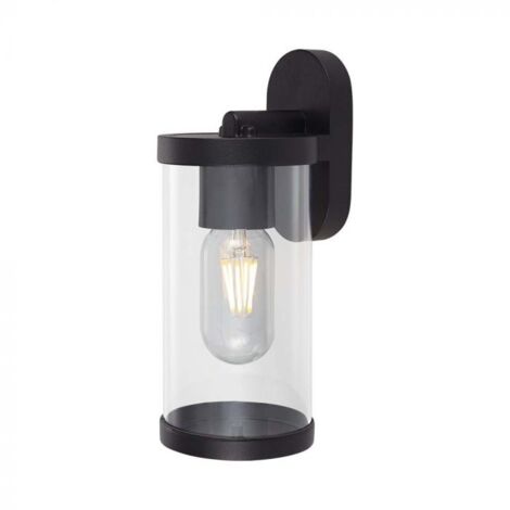 V-TAC VT-1149 Applique LED E27 douille corps noir transparent applique IP44- 10417 (1/6)