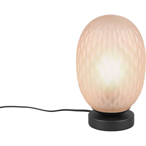 Lampe de table Facette avec verre ambré nervuré - 564200113 (1/4)