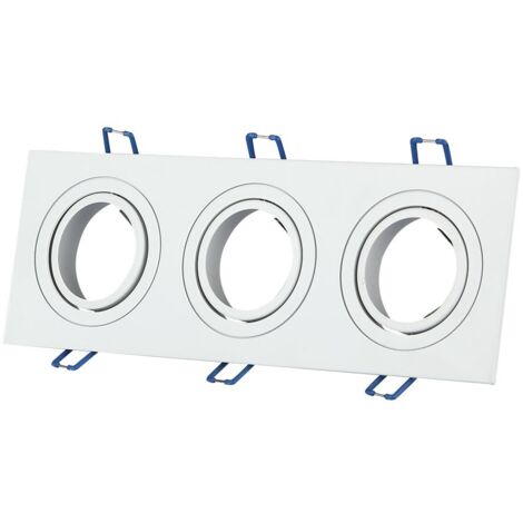 Spot encastré V-TAC rectangle 3xGU10 blanc orientable (1/5)