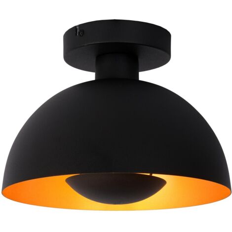 SIEMON Plafonnier-Noir-Ø25
