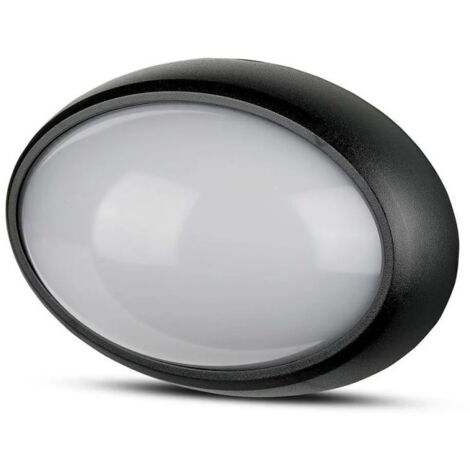 Plafonnier LED 12W V-TAC ovale noir IP54 3000K 840lm (1/9)