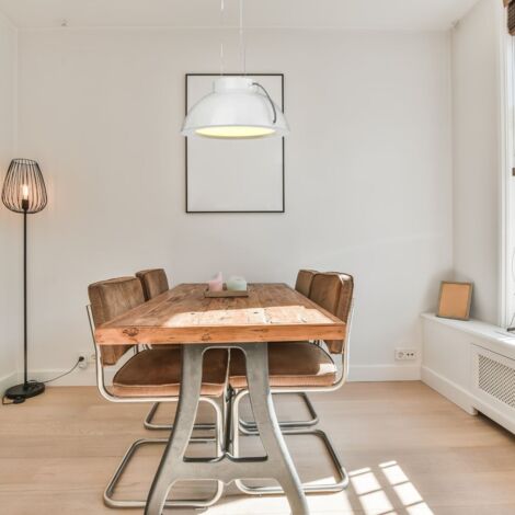 Suspension moderne blanche Ø35 Europa LED 20W Elstead (1/2)