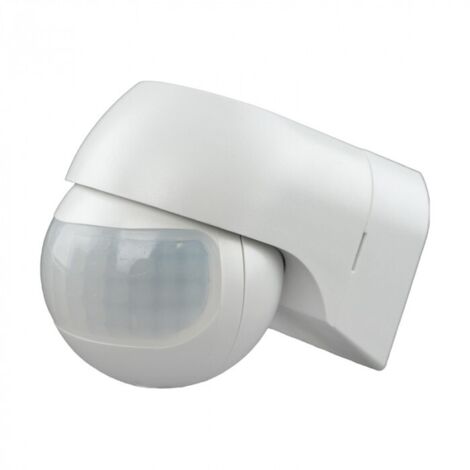 Détecteur PIR crépusculaire orientable 400W blanc IP44 (1/3)