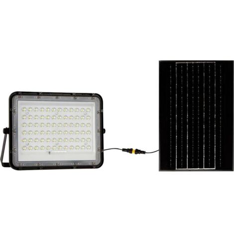 V-TAC VT-120W Spot Led 15W Noir Avec Panneau Solaire Et Télécommande LED Câble 3m 4000K Naturale
