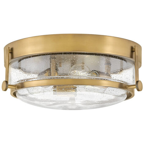 Plafonnier lampe salon luminaire rétro verre acier laiton D45.6cm 3 flammes (1/5)