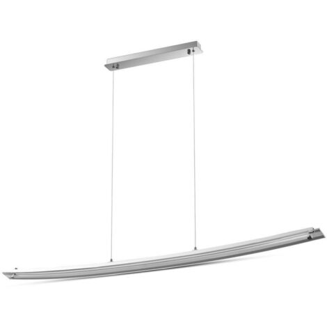 Lampe suspendue lampe de table à manger lampe suspendue argent LED lampe de salon H 80 cm (1/5)
