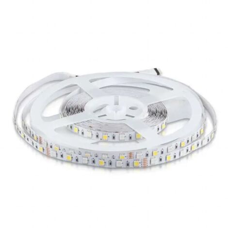 Ruban LED V-TAC RGBW 12V 5m 60LED/m IP20 8W/m SMD5050