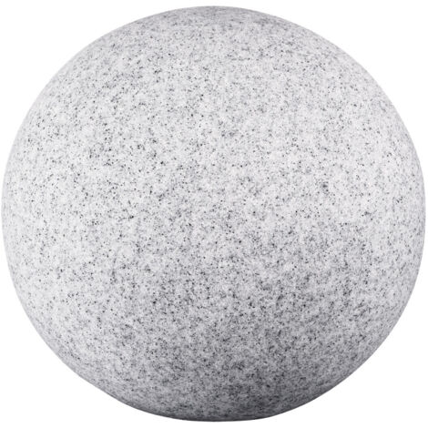 Kanlux – Luminaire de jardin boule imitation pierre – Ø20cm – IP65 – Boîtier ABS et diffuseur LLDPE – Installation facile avec piques de fixation