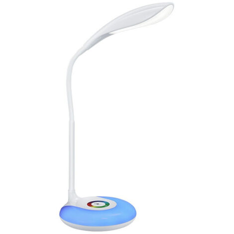 Lampe de studio À led blanche krait avec base À lumiÈre rgb et diffuseur flexible avec 4 rÉglages d'intensitÉ tactile h. 34cm r52781201