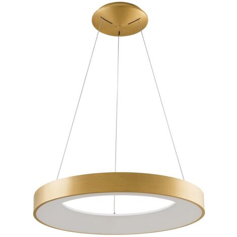 Italux Giulia - Suspension LED moderne en or brossé, blanc chaud 3000K 2750lm (1/3)