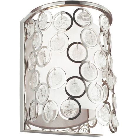Elstead Lexi - Applique murale d'intérieur à 1 ampoule, nickel poli, E27 (1/5)