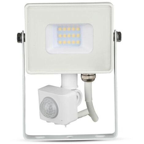 Projecteur LED V-TAC 10W Samsung détecteur blanc 3000K