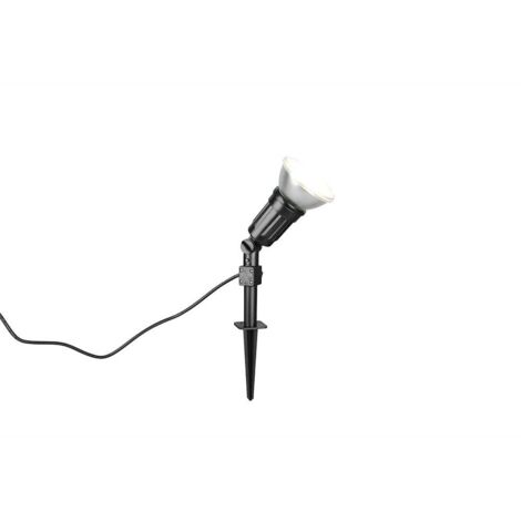Spot d'extérieur de jardin en plastique noir E27 15W H 51 cm (1/5)