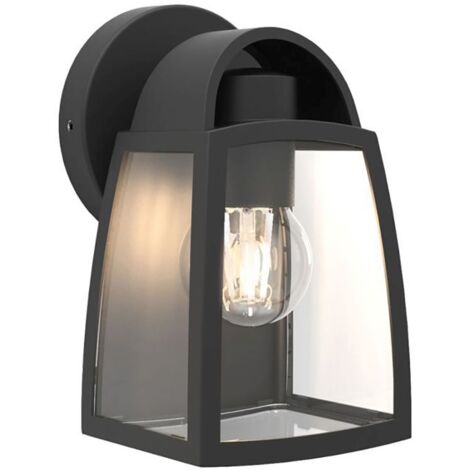 Greenice – Applique d'extérieur LUTEC Kelsey – Aluminium noir mat – Protection IP44 – Compatible ampoule E27 – Lumière chaude décorative (1/5)