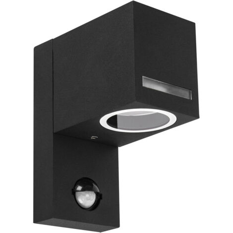 Applique de jardin avec détecteur de mouvement FOREST S GU10 D IP54, noire (1/2)