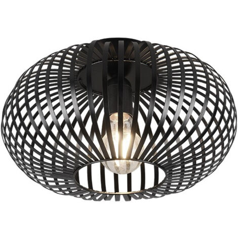 Plafonnier design, Lampe de plafond Johann 30 cm Noir en Metal, TRIO (1/5)