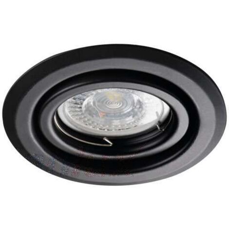 Anneau décoratif spot encastré - acier mat noir - Ø99mm - GU10/Gx5.3