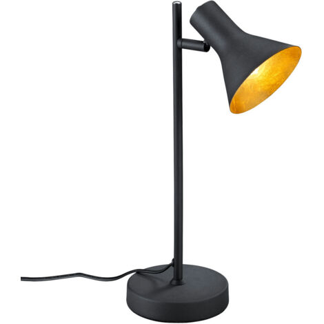 Lampe de bureau NINA noire/or E14 métal 39cm R50161002 (1/5)